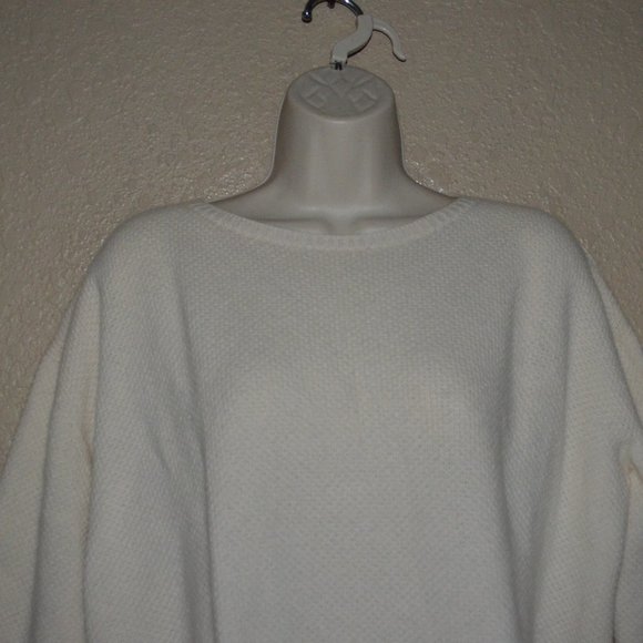 Sz XS Helmut Lang Ivory Cashmere Cropped Sweater - Picture 2 of 6